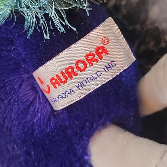 Aurora Perry Peacock 8" plush blue green stuffed bird animal toy cute - Picture 4 of 5